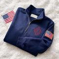 P. Stein Quarter Zip Sweatshirt – Navy Blue